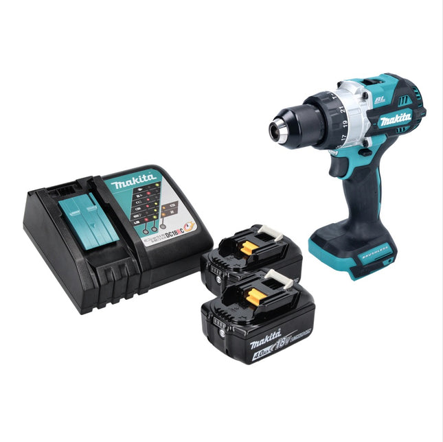 Makita DHP 486 RM akumulatorowa wiertarka udarowa 18 V 130 Nm bezszczotkowa + 2x akumulator 4,0 Ah + ładowarka