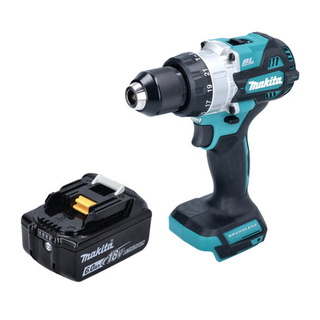 Makita DHP 486 G1 Perceuse-visseuse à percussion sans fil 18 V 130 Nm Brushless + 1x batterie 6,0 Ah - sans chargeur