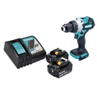 Taladro de percusión sin cable Makita DHP 486 RG 18 V 130 Nm sin escobillas + 2x batería recargable 6,0 Ah + cargador