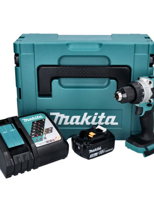 Makita DHP 486 RF1J taladro percutor inalámbrico 18 V 130 Nm sin escobillas + 1x batería 3,0 Ah + cargador + Makpac