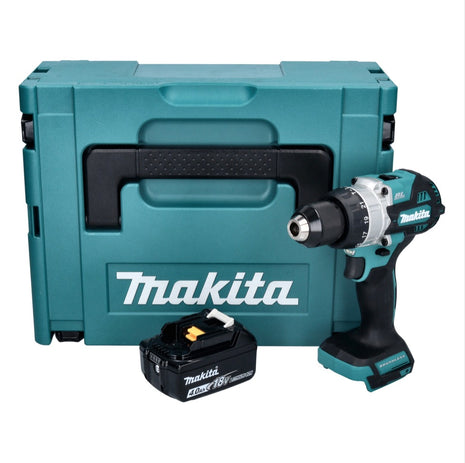 Makita DHP 486 M1J cordless impact drill 18 V 130 Nm brushless + 1x rechargeable battery 4.0 Ah + Makpac - without charger