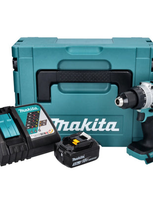 Taladro percutor inalámbrico Makita DHP 486 RT1J 18 V 130 Nm sin escobillas + 1x batería 5,0 Ah + cargador + Makpac