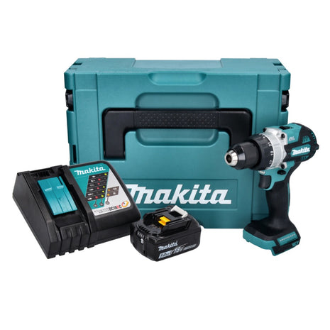 Makita DHP 486 RT1J akumulatorowa wiertarko-wkrętarka udarowa 18 V 130 Nm bezszczotkowa + 1x akumulator 5,0 Ah + ładowarka + Makpac