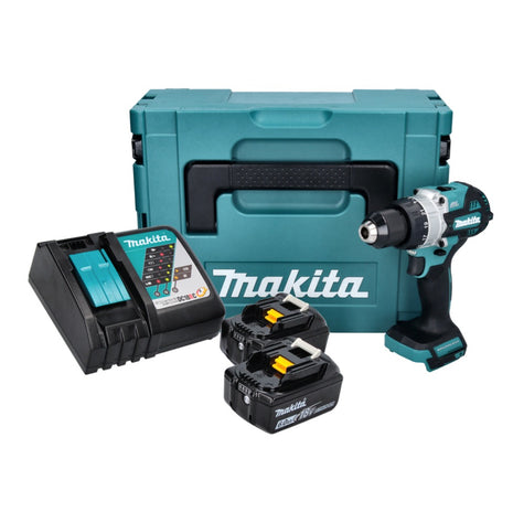 Makita DHP 486 RGJ Akku Schlagbohrschrauber 18 V 130 Nm Brushless + 2x Akku 6,0 Ah + Ladegerät + Makpac