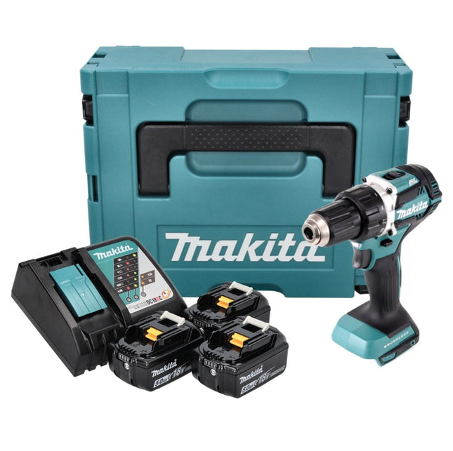 Makita DDF 484 RT3J Perceuse-visseuse sans fil 18 V 54 Nm Brushless + 3x batterie 5,0 Ah + chargeur + Makpac