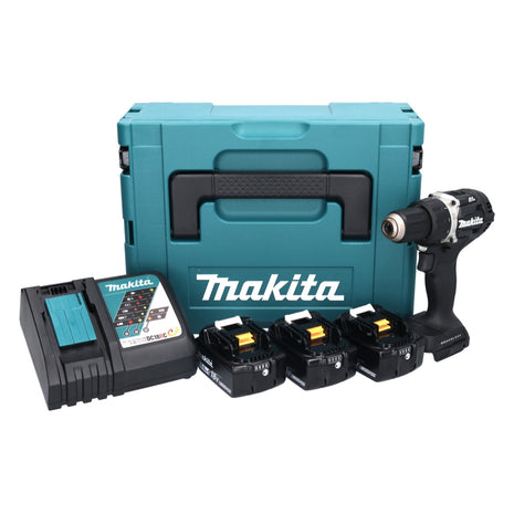 Makita DDF 484 TB3J Akku Bohrschrauber schwarz 18 V 54 Nm Brushless + 3x Akku 5,0 Ah + Ladegerät + Makpac