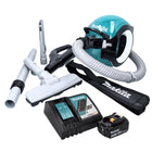 Aspirador a batería Makita DCL 501 RF1 18 V sin escobillas + 1x batería 3,0 Ah + cargador + accesorios
