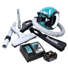 Aspirador a batería Makita DCL 501 RF1 18 V sin escobillas + 1x batería 3,0 Ah + cargador + accesorios