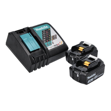 Aspirador de batería Makita DCL 501 RF 18 V sin escobillas + 2x baterías 3,0 Ah + cargador + accesorios