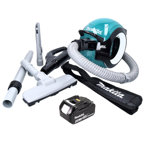 Makita DCL 501 M1 Akku Staubsauger 18 V Brushless + 1x Akku 4,0 Ah + Zubehör - ohne Ladegerät