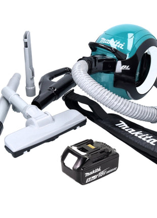 Aspirateur sans fil Makita DCL 501 T1 18 V sans balais + 1x batterie 5,0 Ah + accessoires - sans chargeur