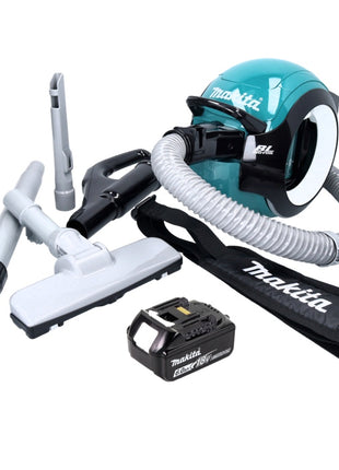 Aspirateur sans fil Makita DCL 501 G1 18 V sans balais + 1x batterie 6,0 Ah + accessoires - sans chargeur