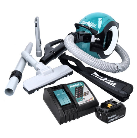 Aspirateur à batterie Makita DCL 501 RG1 18 V sans balais + 1x batterie 6,0 Ah + chargeur + accessoires