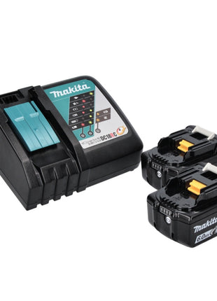 Aspirador de batería Makita DCL 501 RG 18 V sin escobillas + 2x baterías 6,0 Ah + cargador + accesorios