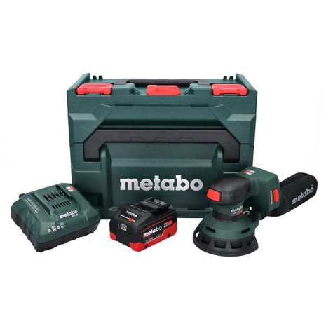 Lijadora excéntrica a batería Metabo SXA 18 LTX 125 BL 18 V 125 mm sin escobillas + 1x batería 5,5 Ah + cargador + metaBOX