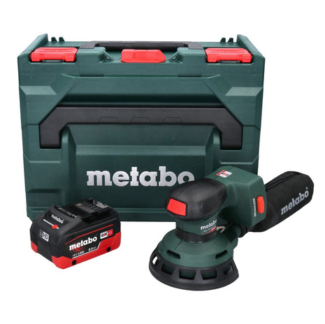 Lijadora excéntrica a batería Metabo SXA 18 LTX 125 BL 18 V 125 mm sin escobillas + 1x batería 8,0 Ah + metaBOX - sin cargador