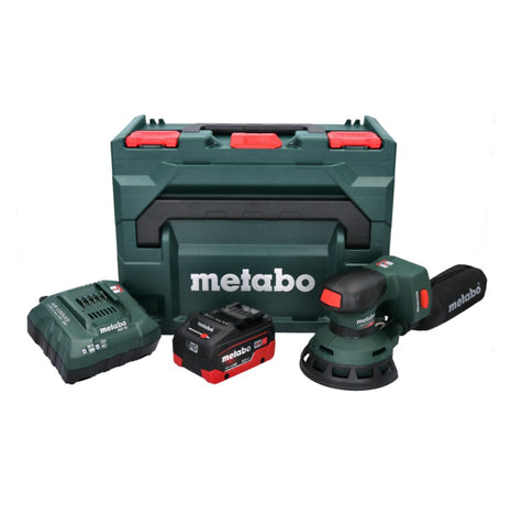 Akumulatorowa szlifierka mimośrodowa Metabo SXA 18 LTX 125 BL 18 V 125 mm bezszczotkowa + 1x akumulator 8,0 Ah + ładowarka + metaBOX