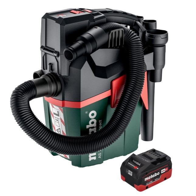 Metabo AS 18 L PC Compact cordless vacuum cleaner 18 V 6 l IPX4 dust class L wet and dry + 1x rechargeable battery 8.0 Ah - without charger