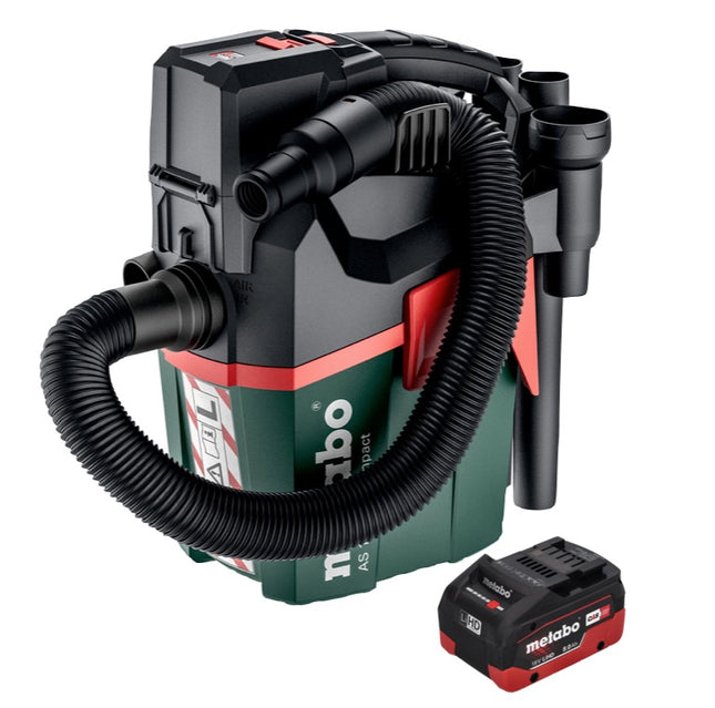 Metabo AS 18 L PC Compact cordless vacuum cleaner 18 V 6 l IPX4 dust class L wet and dry + 1x rechargeable battery 8.0 Ah - without charger