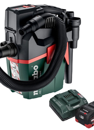 Metabo AS 18 L PC Compact Akku Sauger 18 V 6 l IPX4 Staubklasse L Nass und Trocken + 1x Akku 8,0 Ah + Ladegerät