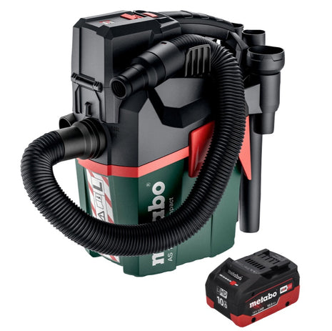 Metabo AS 18 L PC Aspirador de batería compacto 18 V 6 l IPX4 clase de polvo L húmedo y seco + 1x batería 10,0 Ah - sin cargador