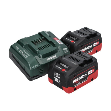 Metabo AS 18 L PC Compact Aspirateur sans fil 18 V 6 l IPX4 classe de poussière L eau et poussière + 2x batterie 10,0 Ah + chargeur