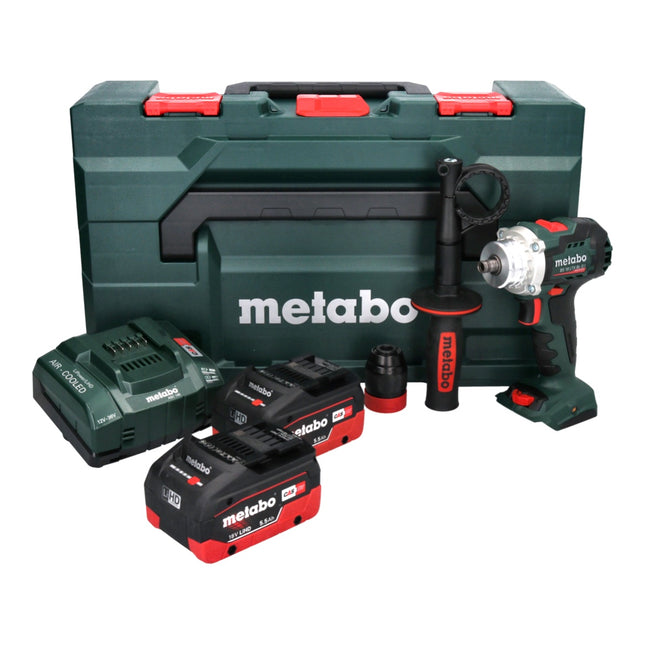 Metabo BS 18 LTX BL Q I Cordless drill driver 18 V 130 Nm brushless ( 602359660 ) + 2x rechargeable battery 5.5 Ah + charger + metaBOX