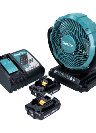 Makita DCF 102 RA Ventilateur sans fil 18 V - 18 cm + 2x Batteries 2,0 Ah + Chargeur