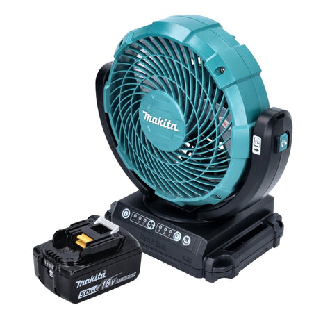 Makita DCF 102 T1 Akku Ventilator Lüfter 18 V 18 cm + 1x Akku 5,0 Ah - ohne Ladegerät - Toolbrothers