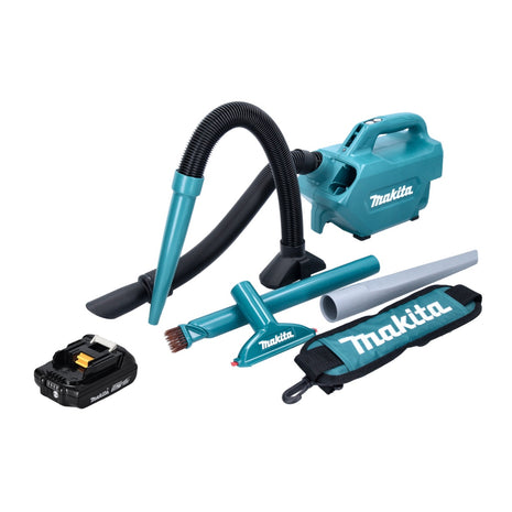 Makita DCL 184 A1 Aspirateur sans fil 18 V - 54 mbar - 0,5 l + 1x Batterie 2,0 Ah - sans chargeur