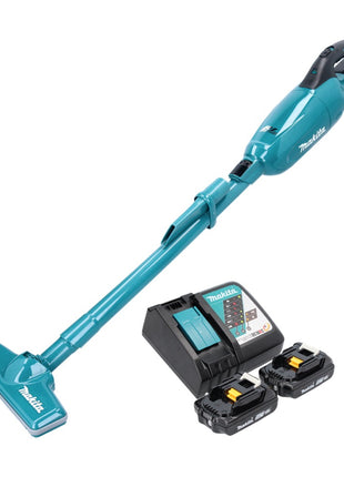 Aspirador de batería Makita DCL 280 FRA 18 V sin escobillas + 2x baterías 2,0 Ah + cargador