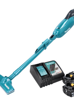 Aspirador de batería Makita DCL 280 FRM 18 V sin escobillas + 2x baterías 4,0 Ah + cargador