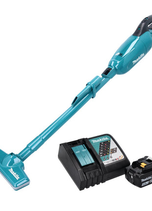 Makita DCL 280 FRT1 Aspirateur sans fil 18 V, Brushless + 1x Batterie 5,0 Ah + Chargeur