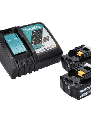 Makita DCL 280 FRTV Aspirateur sans fil 18 V, Brushless + 2x Batteries 5,0 Ah + Chargeur