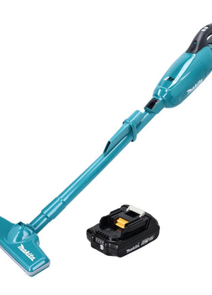 Aspirador de batería Makita DCL 281 FA1 18 V sin escobillas + 1x batería 2,0 Ah - sin cargador