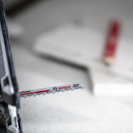 Bosch EXPERT Fiber Plaster T 141 HM hoja de sierra de calar 100 mm 3 piezas (2608900563) Tecnología de carburo