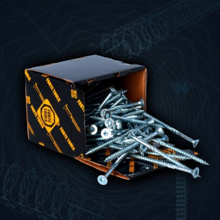 FORTE Tools tornillo universal para madera 5,0 x 70 mm T25 400 piezas (2x 000040113883) galvanizado en plata Torx cabeza avellanada rosca parcial