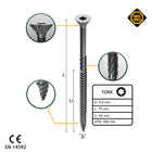 FORTE Tools Tornillo universal para madera 5,0 x 70 mm T25 800 piezas (4x 000040113883) galvanizado en plata Torx cabeza avellanada rosca parcial