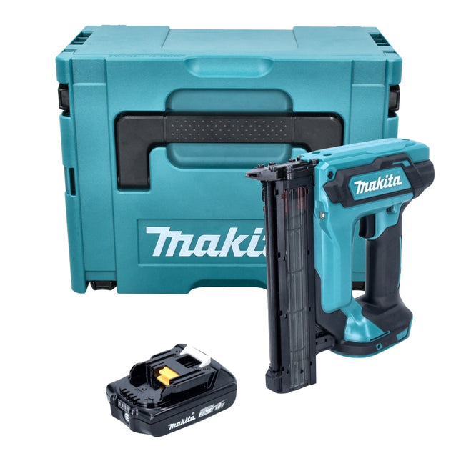 Makita DFN 350 A1J Clavadora vertical sin cable 18 V 15 - 35 mm + 1x batería recargable 2,0 Ah + Makpac - sin cargador