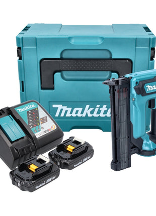 Makita DFN 350 RAJ Akku Stauchkopfnagler 18 V 15 - 35 mm + 2x Akku 2,0 Ah + Ladegerät + Makpac