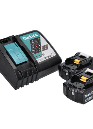 Makita DGA 515 RF Meuleuse d'angle sur batterie 18 V 125 mm sans balais + 2x batteries 3,0 Ah + chargeur