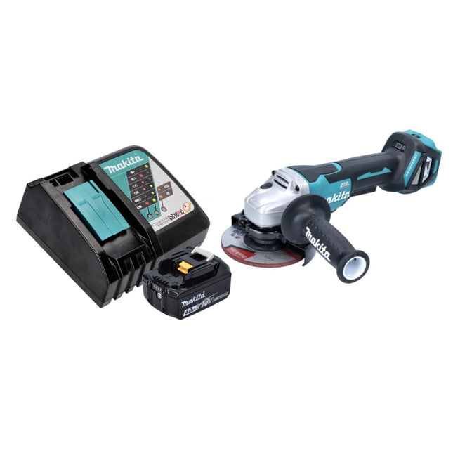 Amoladora angular a batería Makita DGA 515 RM1 18 V 125 mm sin escobillas + 1x batería 4,0 Ah + cargador