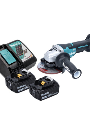 Makita DGA 515 RT Meuleuse d'angle sans fil 18 V 125 mm Brushless + 2x Batteries 5,0 Ah + Chargeur