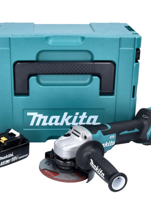 Amoladora angular a batería Makita DGA 515 F1J 18 V 125 mm sin escobillas + 1x batería 3,0 Ah + Makpac - sin cargador