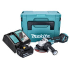 Makita DGA 515 RT1J Akku Winkelschleifer 18 V 125 mm Brushless + 1x Akku 5,0 Ah + Ladegerät + Makpac