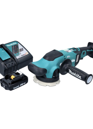 Pulidora excéntrica a batería Makita DPO 500 RA1 18 V 125 mm sin escobillas + 1x batería 2,0 Ah + cargador