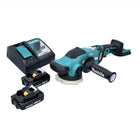 Pulidora excéntrica a batería Makita DPO 500 RA 18 V 125 mm sin escobillas + 2x baterías 2,0 Ah + cargador