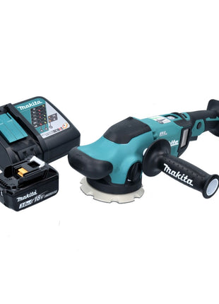 Pulidora excéntrica a batería Makita DPO 500 RF1 18 V 125 mm sin escobillas + 1x batería 3,0 Ah + cargador