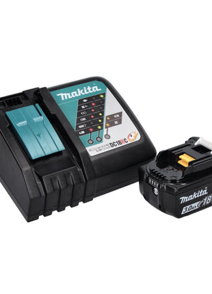 Pulidora excéntrica a batería Makita DPO 500 RF1 18 V 125 mm sin escobillas + 1x batería 3,0 Ah + cargador