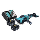 Pulidora excéntrica a batería Makita DPO 500 RM 18 V 125 mm sin escobillas + 2x baterías 4,0 Ah + cargador